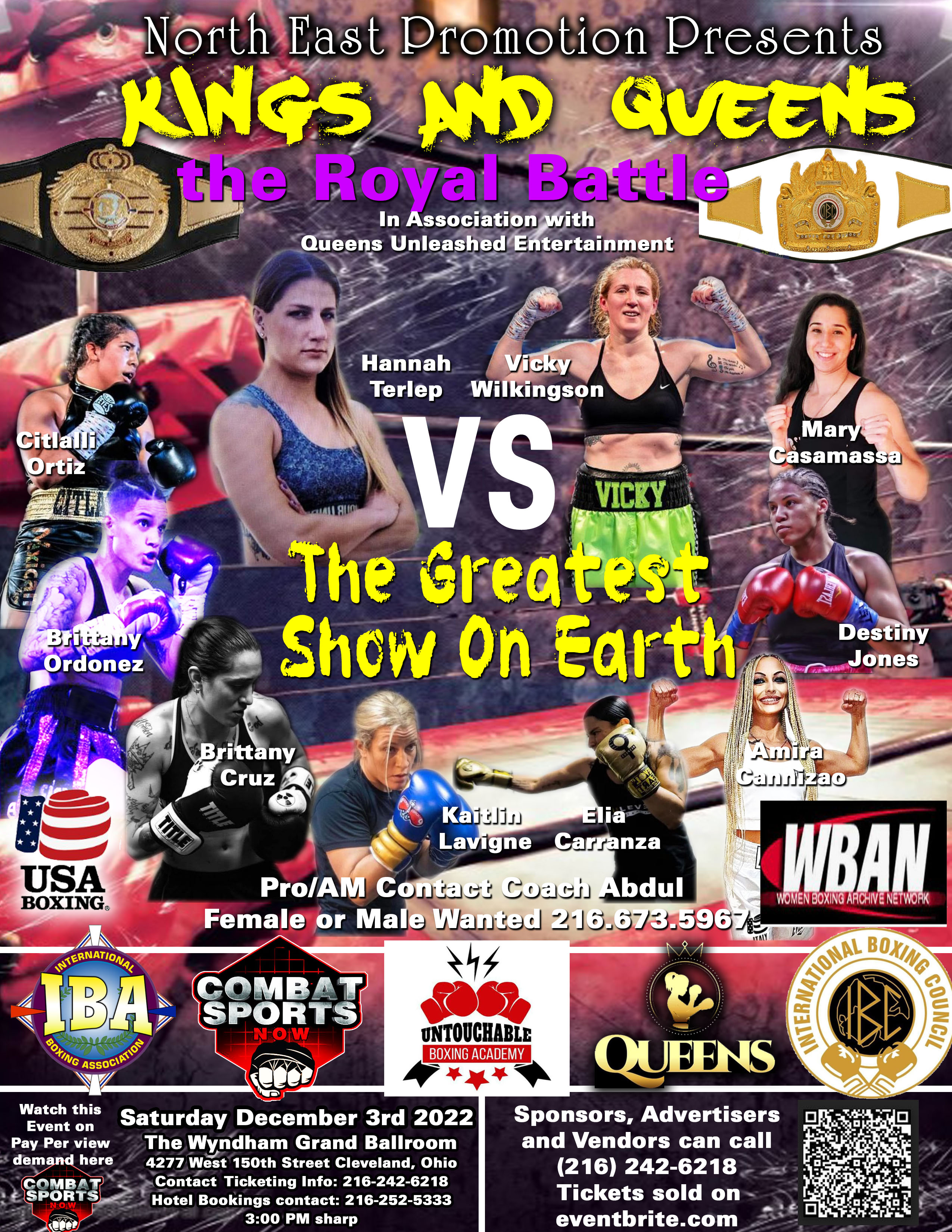 Kings and Queens Battle Royal Live on Combat Sports Now